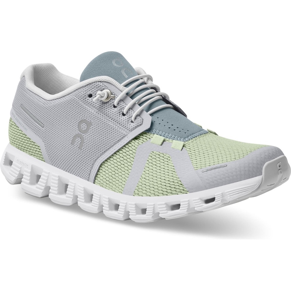 On Women’s Cloud 5 Combo Running Sneaker (Glacier | Meadow) Size 7.5 - Picture 1 of 7